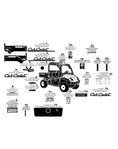 Label Map C446 And 46b Diagram and Parts List for 46B 4X4-37ACD710 Cub Cadet Lawn Tractor Accessories